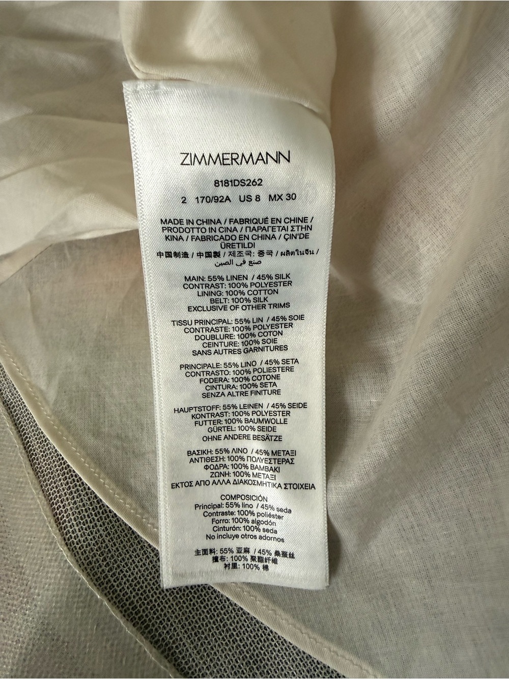 Zimmermann Alchemy Racerback Linen & Silk Skater Minidress, Size 2 = US 6/8 - Picture 12 of 14